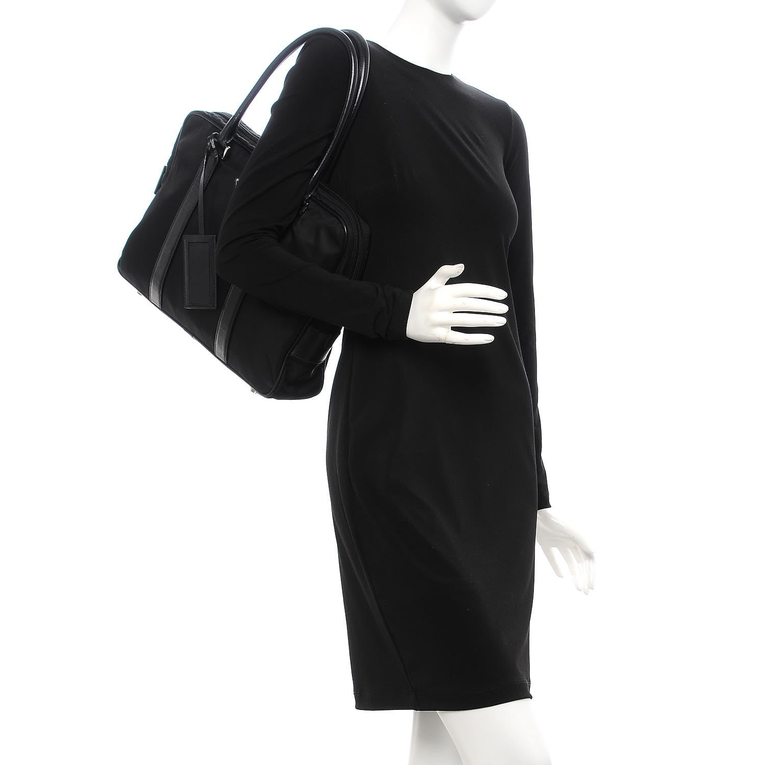 Prada Tessuto Nylon Saffiano Briefcase Nero Black 2 of 8