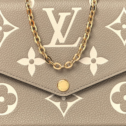 Louis Vuitton Empreinte Monogram Giant Felicie Pochette Tourterelle Creme 8 of 11