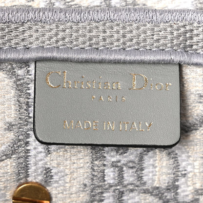 Christian Dior Oblique Embroidered Saddle Bag Gray 6 of 11