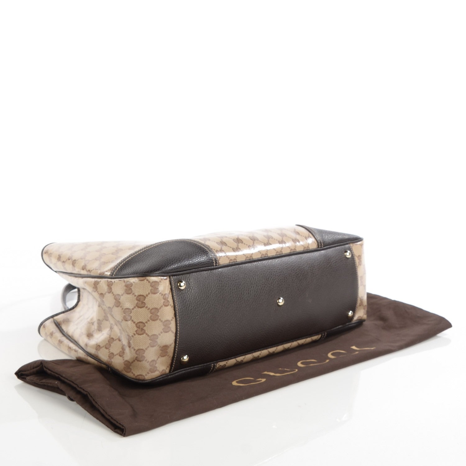 Gucci Crystal Monogram Large Princy Tote Dark Brown 4 of 7