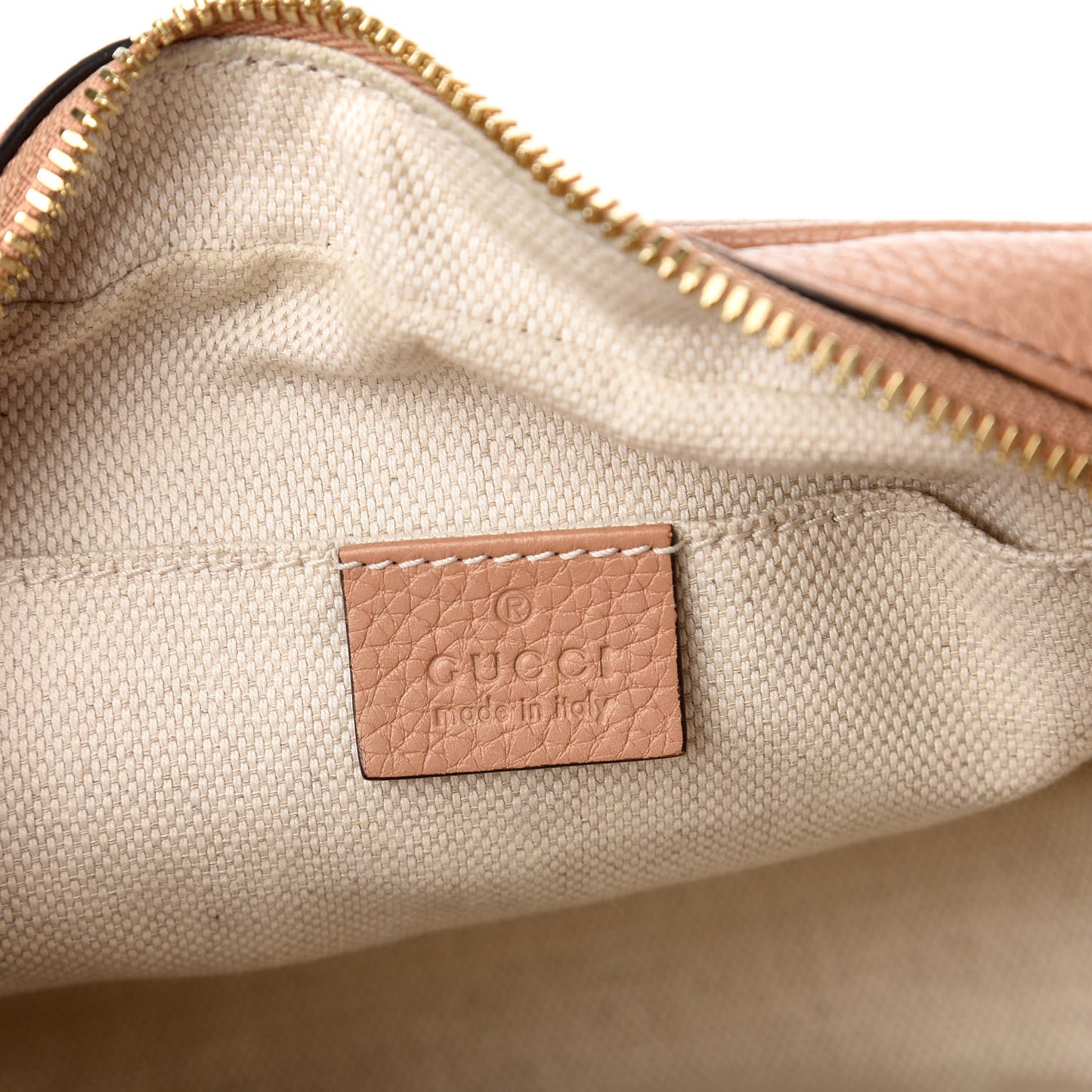Pebbled Calfskin Small Soho Disco Bag Camelia
