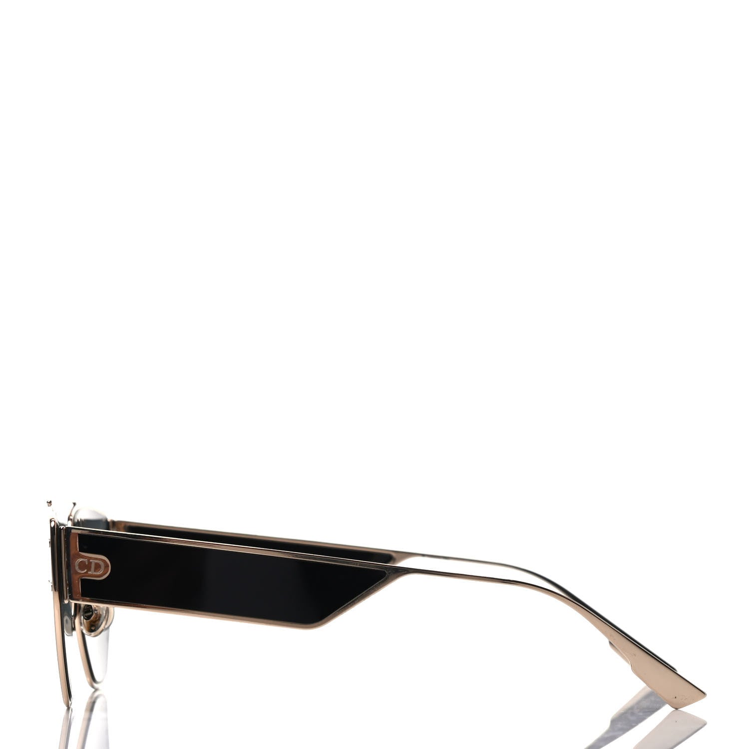 Christian Dior Clan 2 Aviator Sunglasses Black Gold 3 of 7