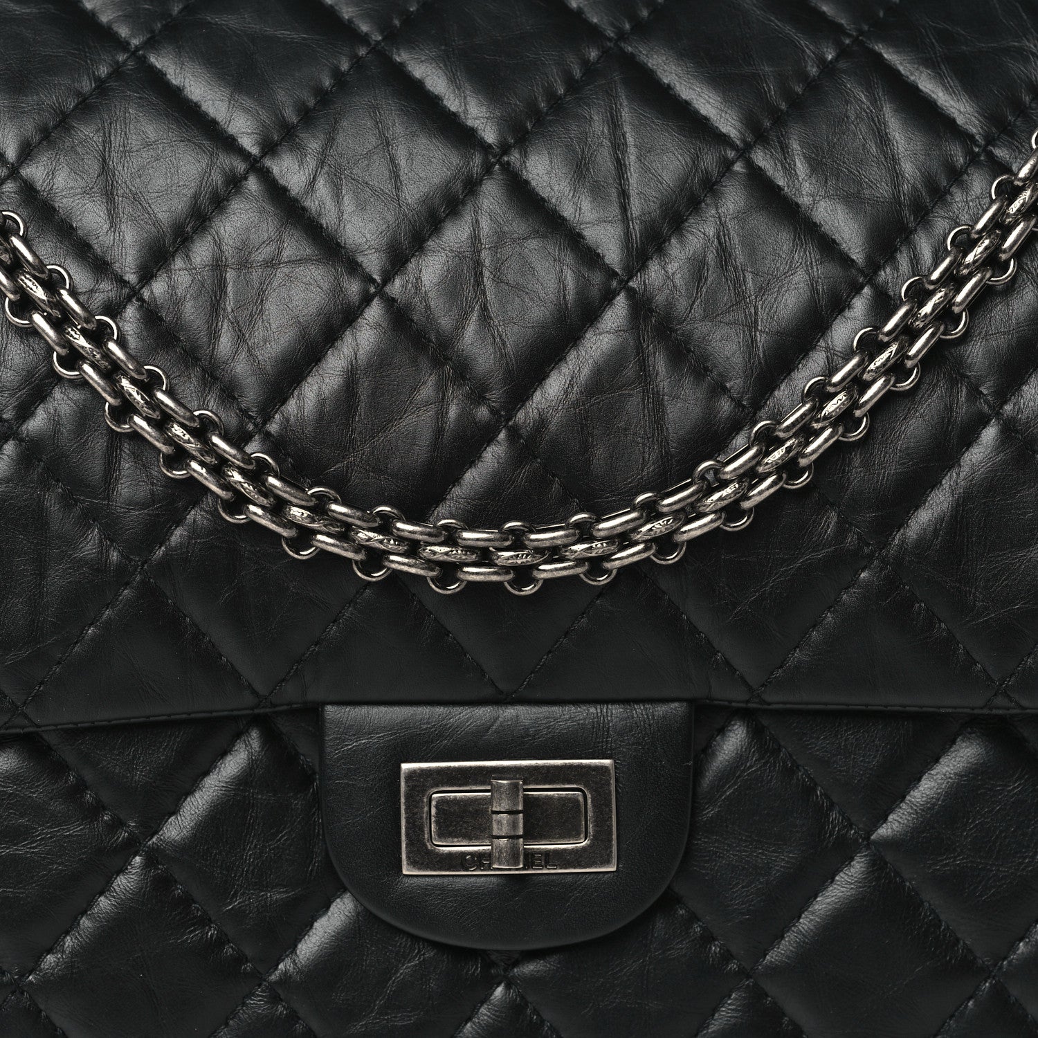 Chanel Aged Calfskin Quilted 2.55 Reissue 226 Flap Black 8 of 10
