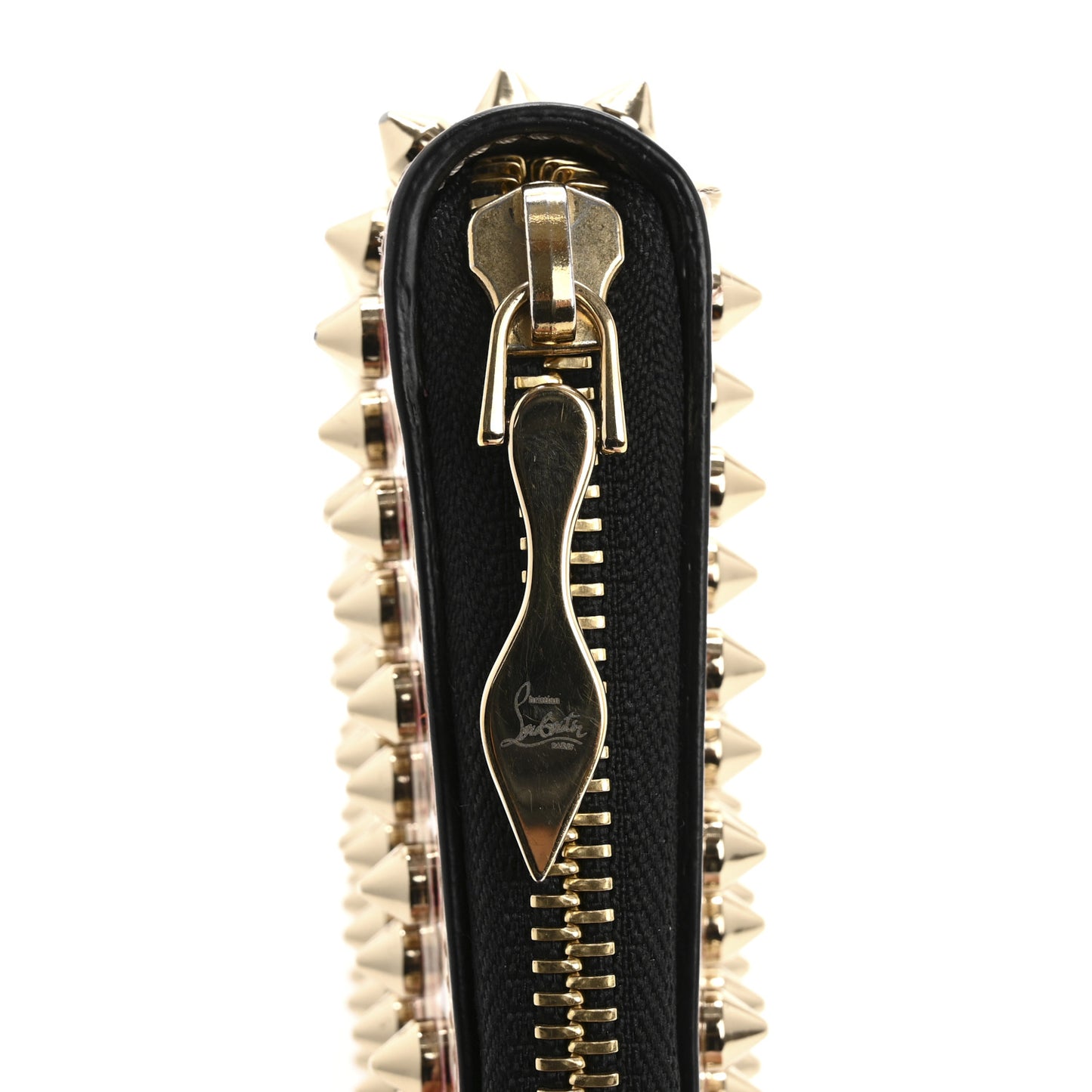 Patent Bazin Spikes Panettone Zip Wallet Pompadour