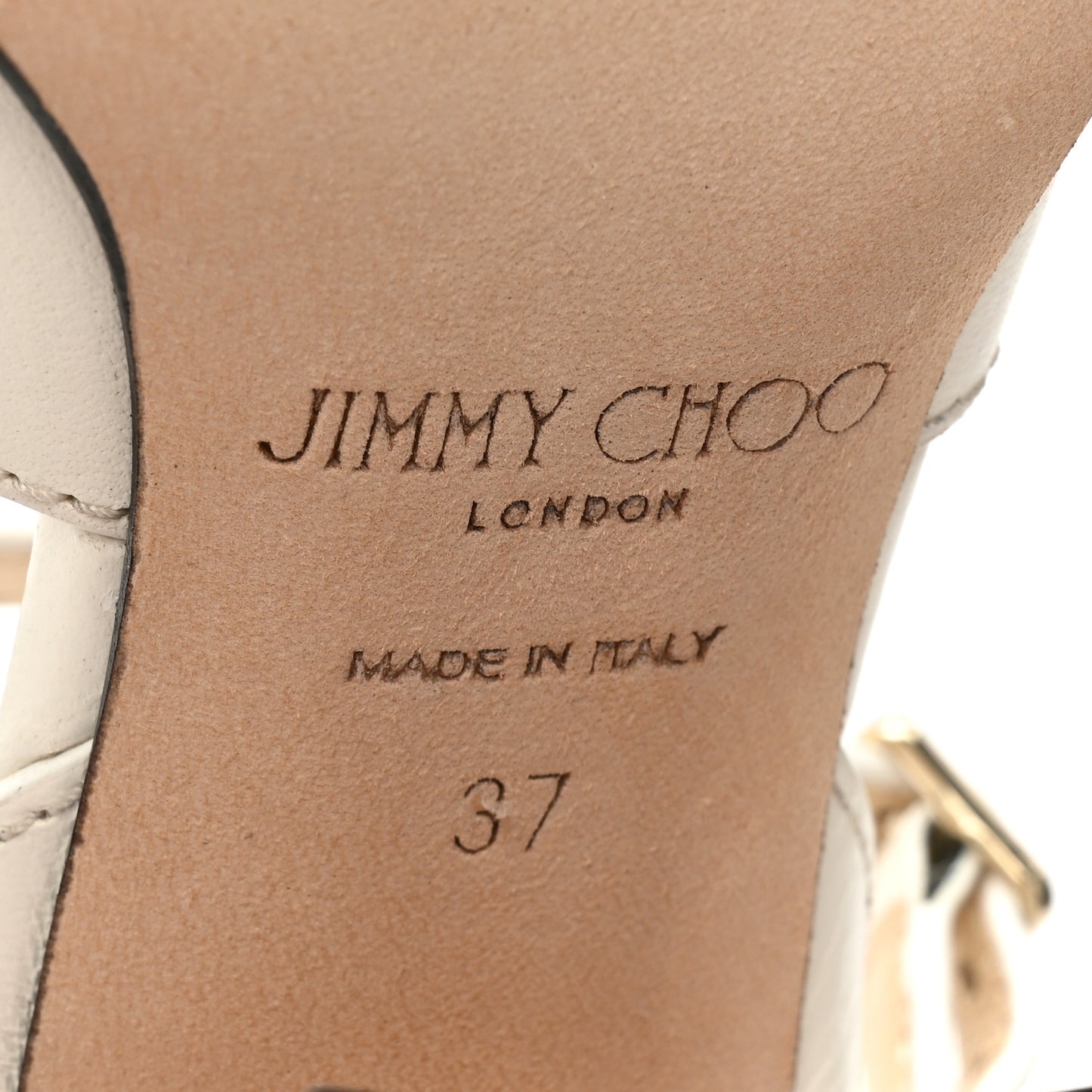 Calfskin Joya 85mm Sandals 37 Ivory