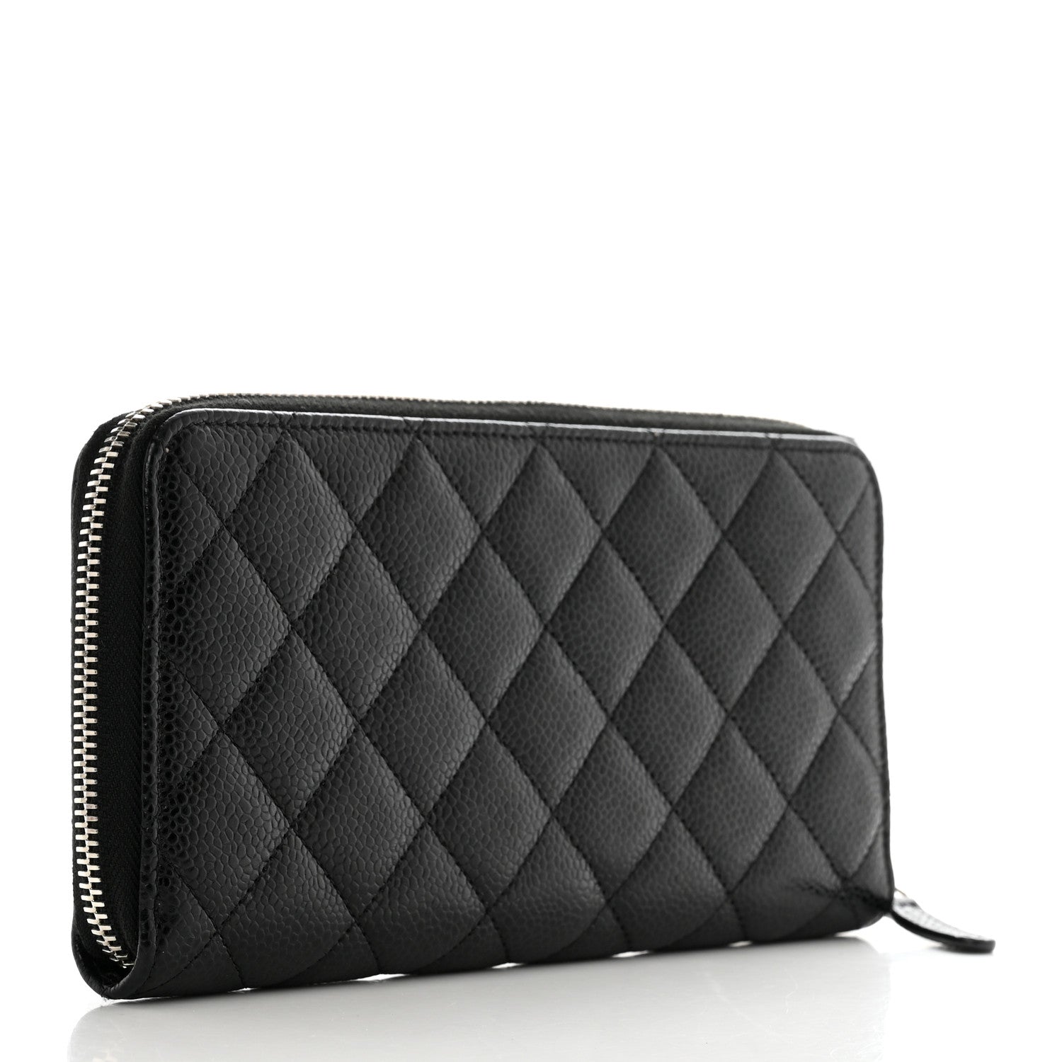 Chanel Caviar Quilted Large Gusset Zip Around Wallet Black 3 of 8
