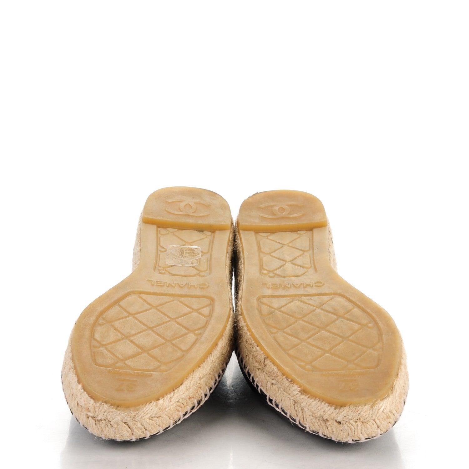 Chanel Lambskin CC Espadrilles 37 Black 5 of 7