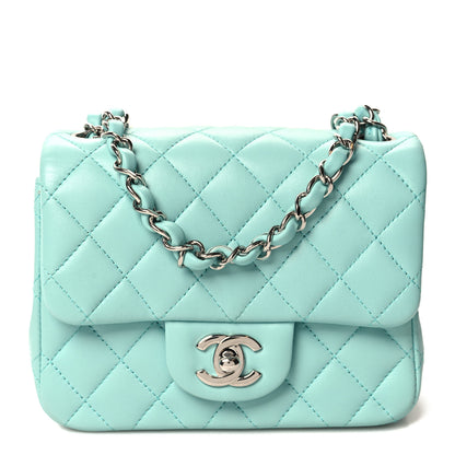 Chanel Lambskin Quilted Mini Square Flap Light Green 1 of 10