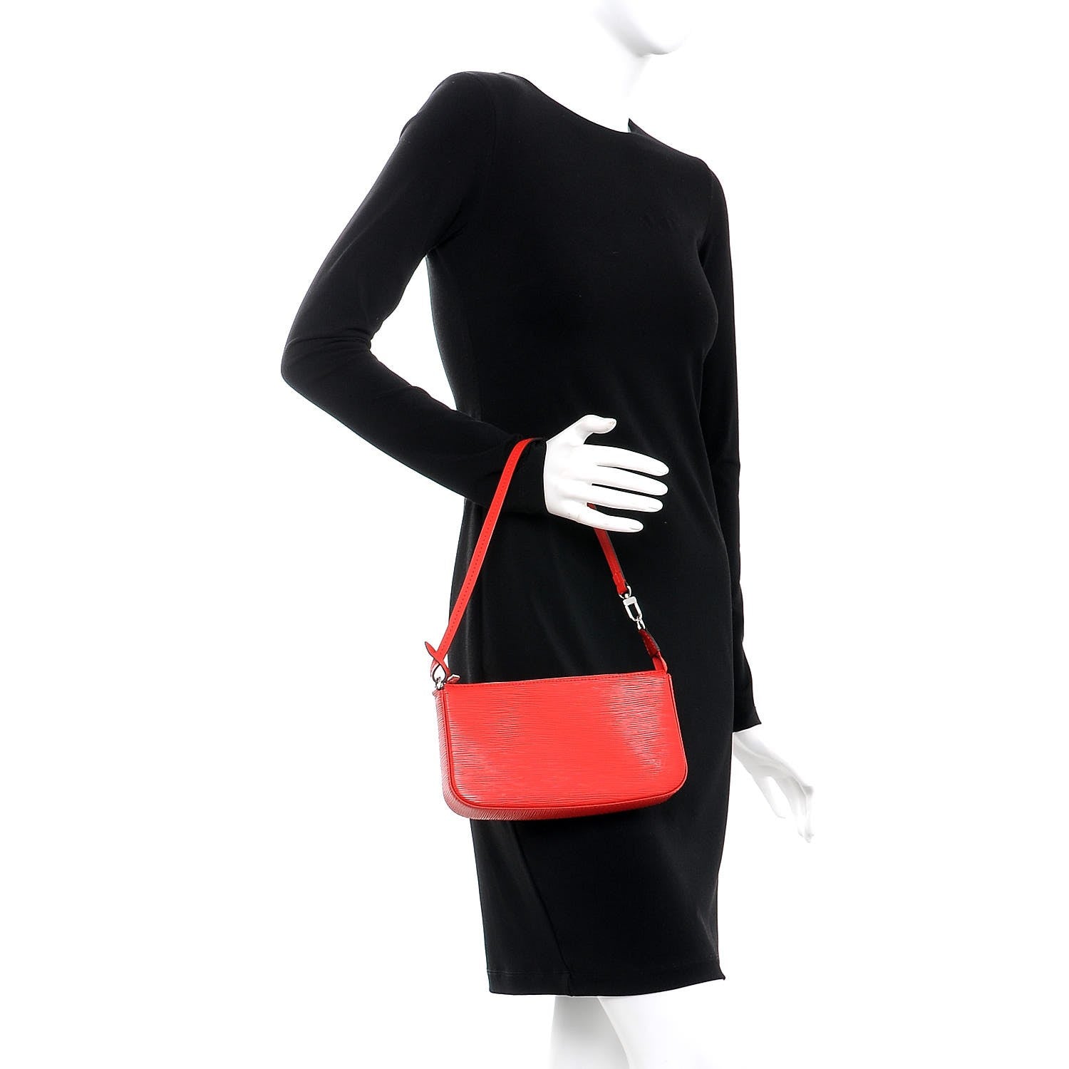 Louis Vuitton Epi Pochette Accessories NM Coquelicot 2 of 7