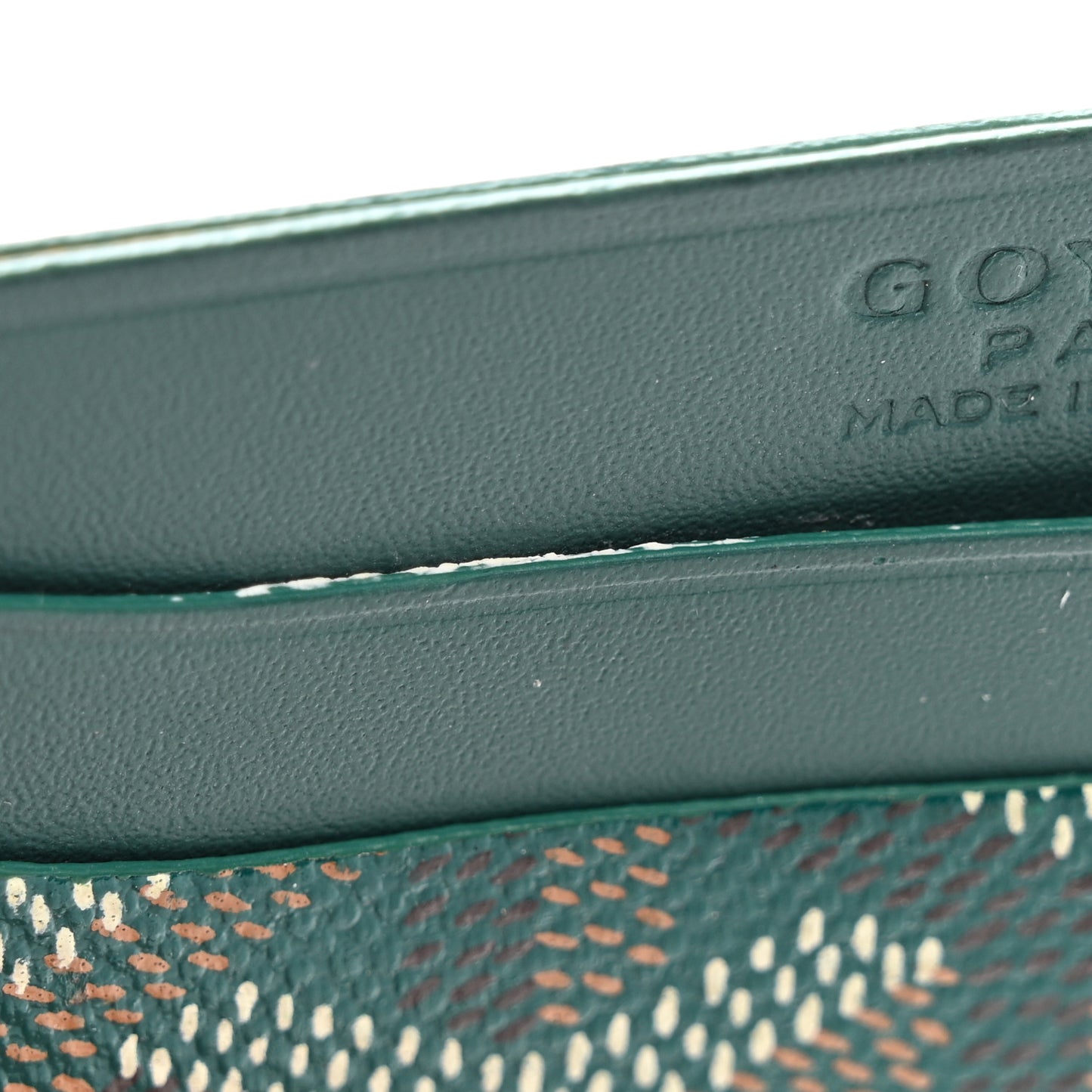 Goyardine Saint Sulpice Card Holder Green