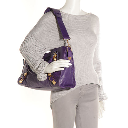 Balenciaga Agneau Giant 21 Gold Hardware City Dark Violet 2 of 12