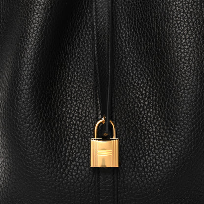 Hermes Taurillon Clemence Picotin Lock 22 MM Black 8 of 13