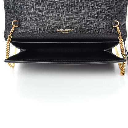 Saint Laurent Grain De Poudre Uptown Chain Wallet Black 6 of 11