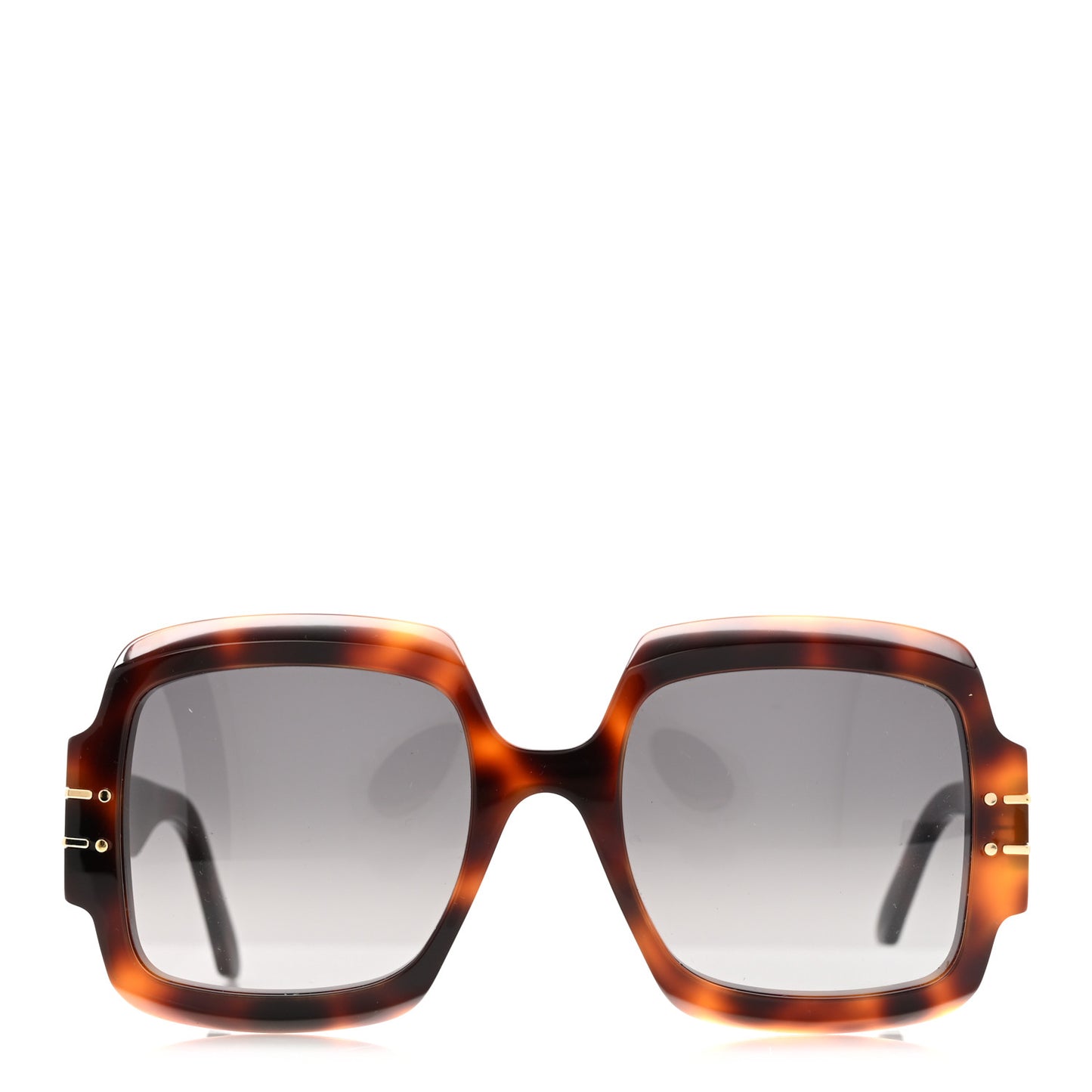 Acetate Diorsignature S1U Square Sunglasses Tortoise
