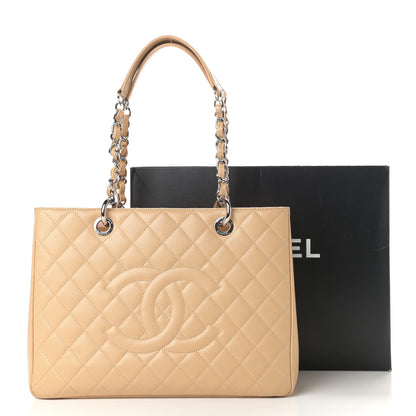 Chanel Caviar Quilted Grand Shopping Tote GST Beige 11 of 16
