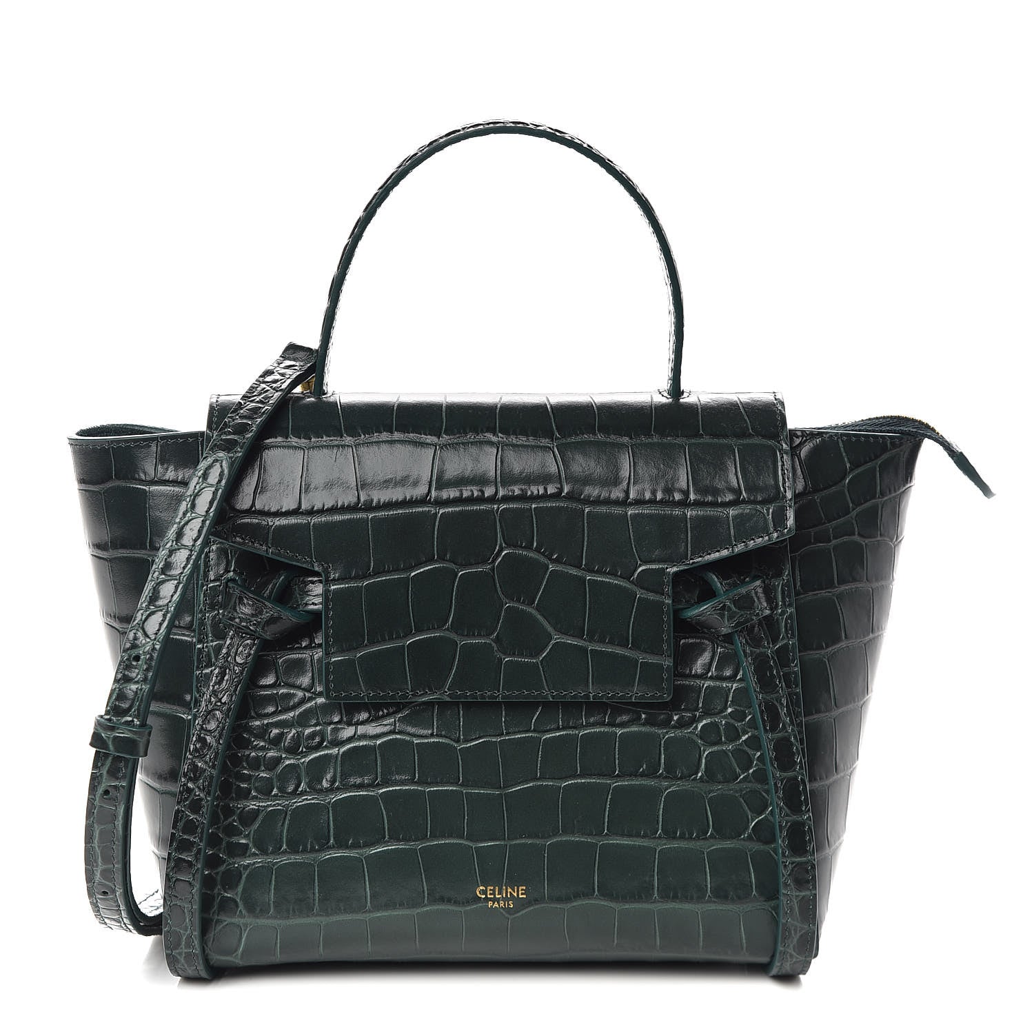 Celine Calfskin Crocodile Embossed Nano Belt Bag Amazone 1 of 10