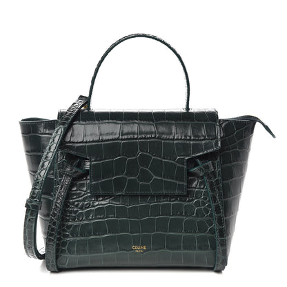 Celine Calfskin Crocodile Embossed Nano Belt Bag Amazone 1 of 10