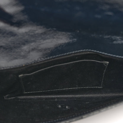 Saint Laurent Textured Patent Monogram Small Belle De Jour Clutch Black 5 of 7