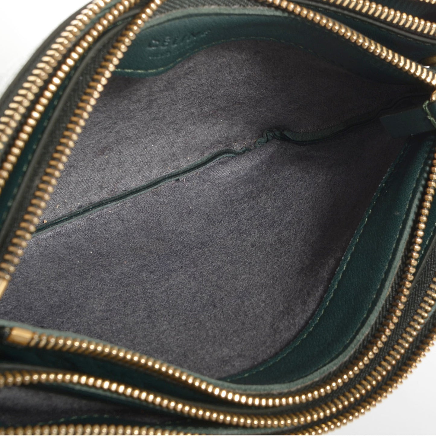 Lambskin Large Trio Crossbody Bag Emerald
