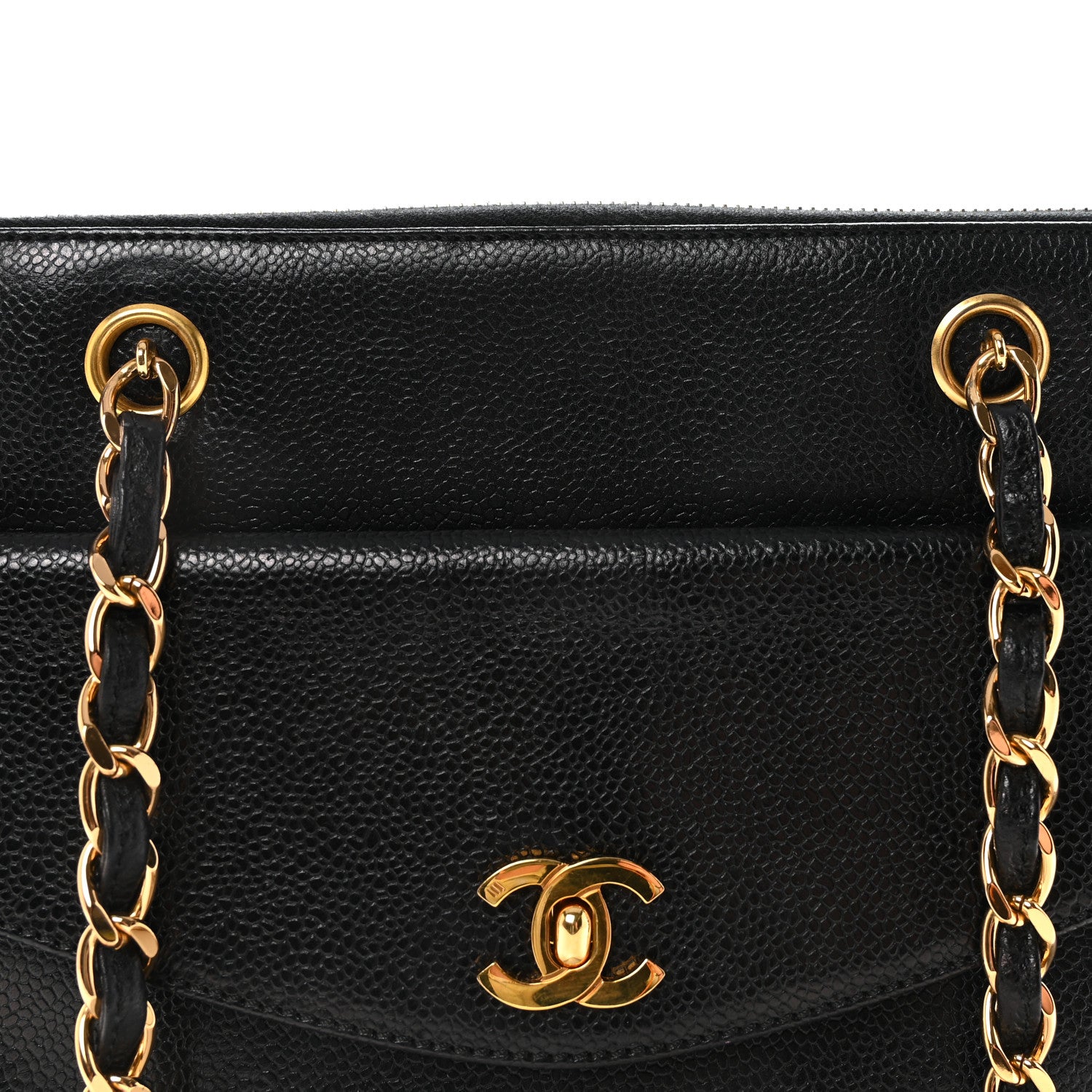 Chanel Caviar Flap Shoulder Bag Black 7 of 9