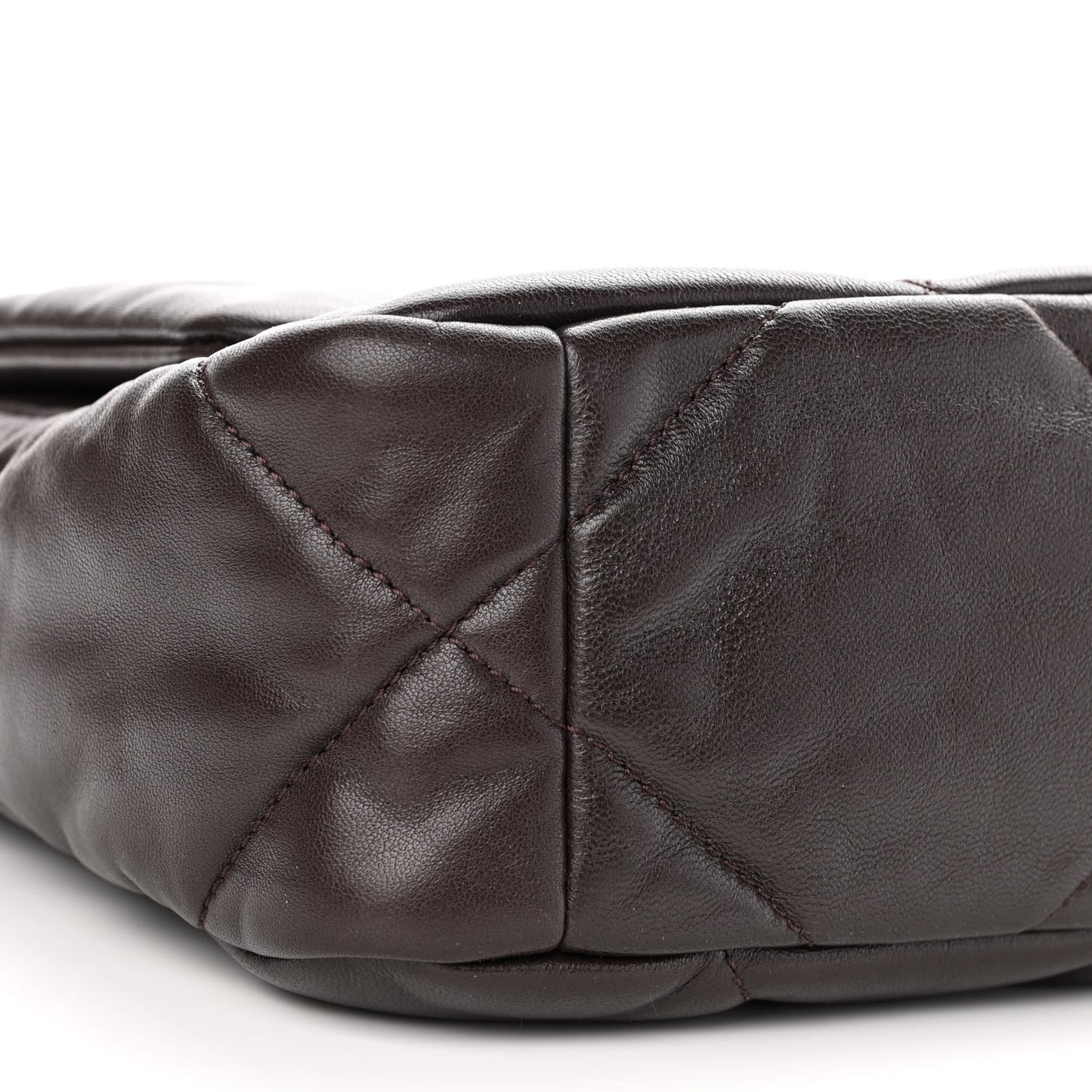 Lambskin Quilted Medium Chanel 19 Flap Dark Brown