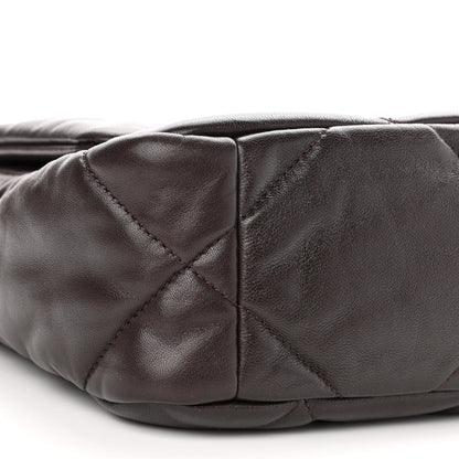 Chanel Lambskin Quilted Medium Chanel 19 Flap Dark Brown 9 of 10