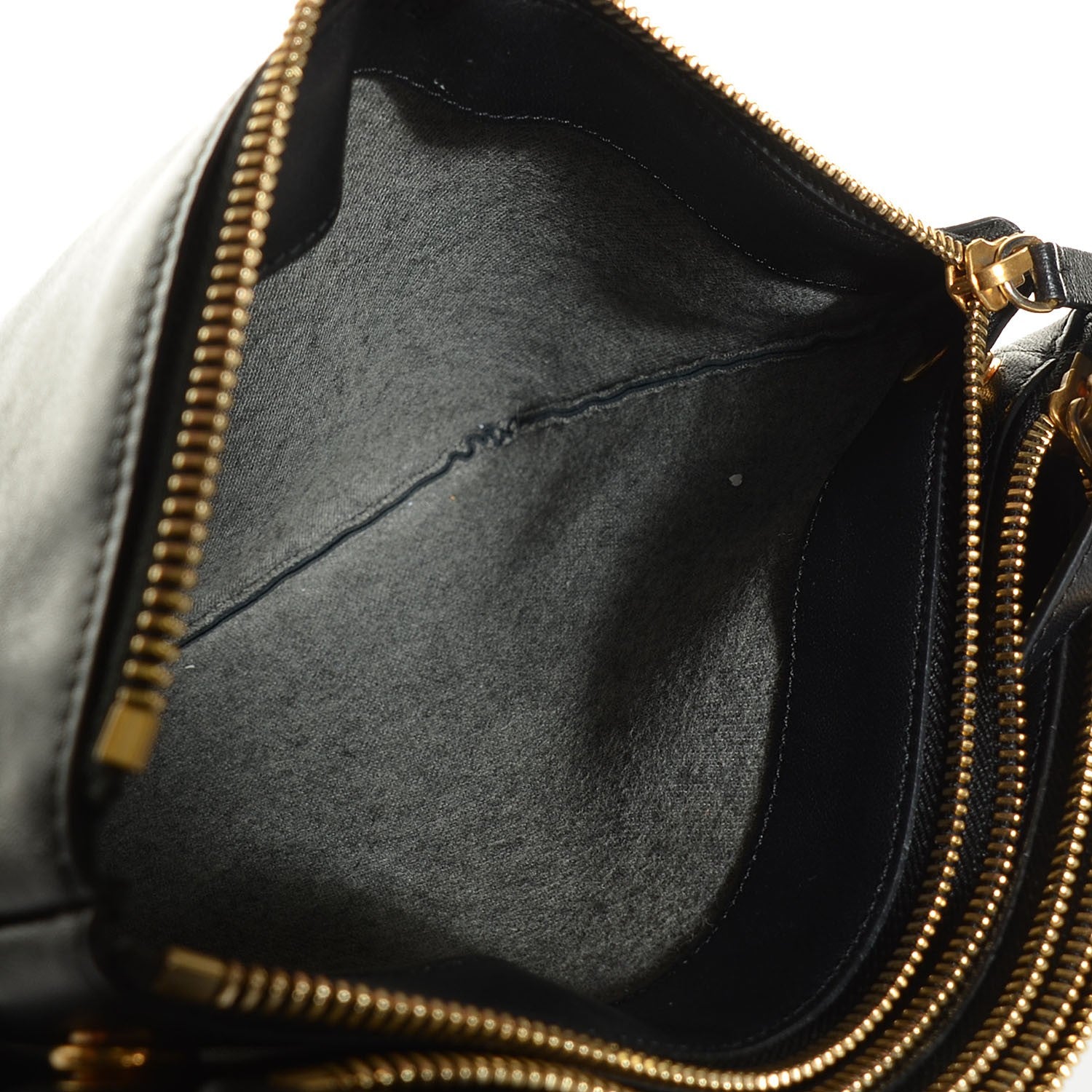 Celine Lambskin Large Trio Crossbody Bag Black 5 of 10