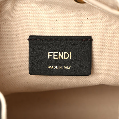 Fendi Canvas Vitello Grace F is Fendi FF Multicolor Embroidered Mini Mon Tresor Bucket Bag Grezzo Multicolor Latte 5 of 8
