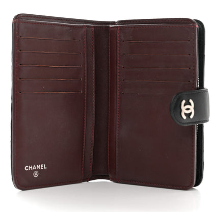 Chanel Lambskin Quilted Zipped Pocket Wallet Black 5 of 14