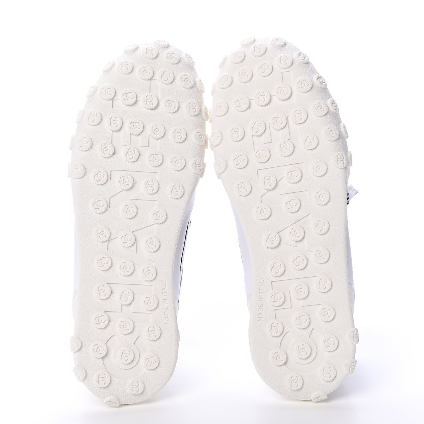 Calfskin Mesh Lycra Womens Logo Sneakers 36.5 White