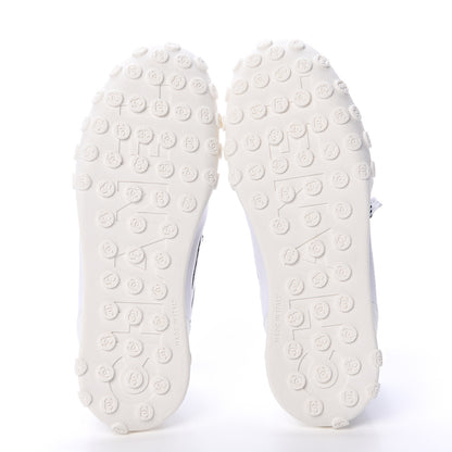 Chanel Calfskin Mesh Lycra Womens Logo Sneakers 36.5 White 5 of 8