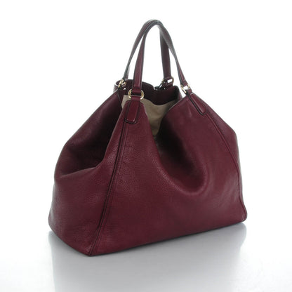 Gucci Pebbled Calfskin Large Soho Shoulder Bag Bordeaux 3 of 9