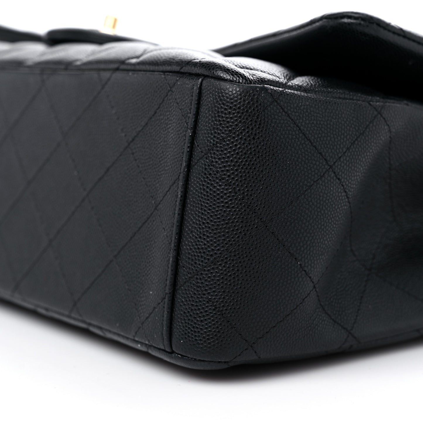 Caviar Quilted Maxi Double Flap Black