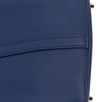 Hermes Epsom Tressage De Cuir Picotin Lock 22 MM Bleu Encre Brique Black 13 of 17