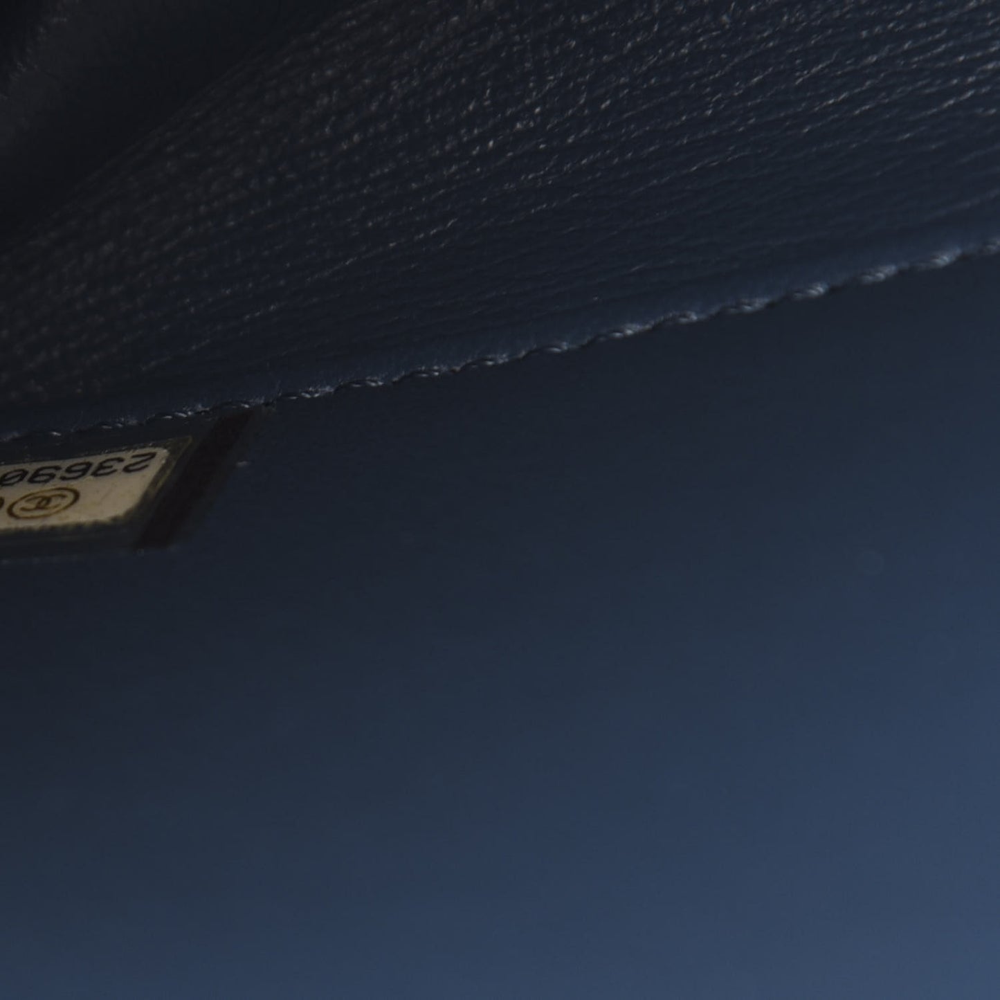 Calfskin Quilted Small Straight Lined Flap Blue