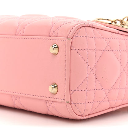 Christian Dior Lambskin Cannage Mini Lady Dior Melacoton 9 of 21