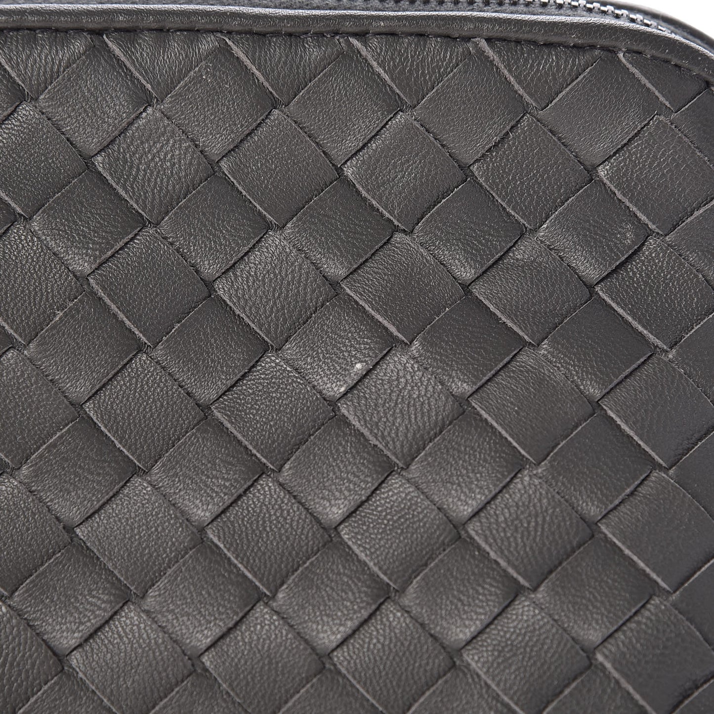 Nappa Intrecciato Cosmetic Pouch Grey
