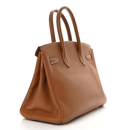 Hermes Taurillon Clemence Birkin 30 Gold 3 of 27