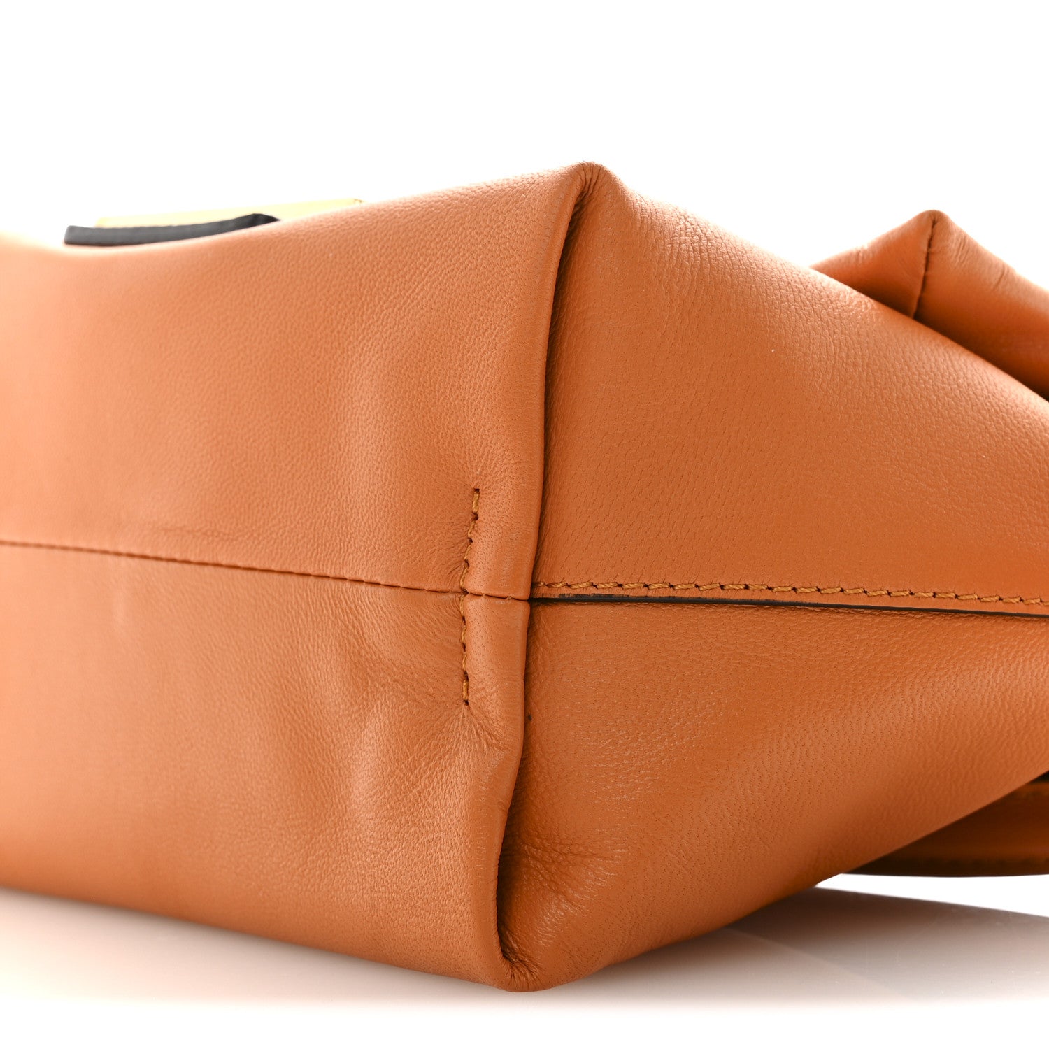 Fendi Shiny Nappa Small Mamma Baguette Burnt Orange 10 of 10