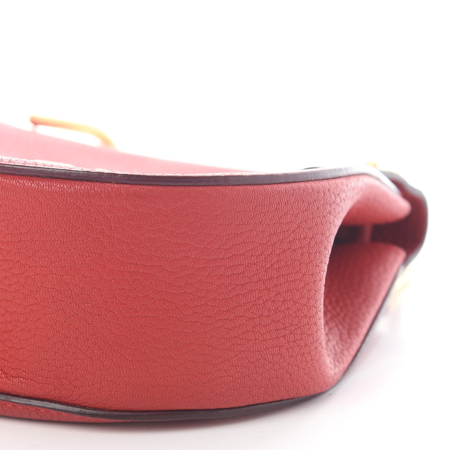 Grained Lambskin Drew Shoulder Bag Plaid Red
