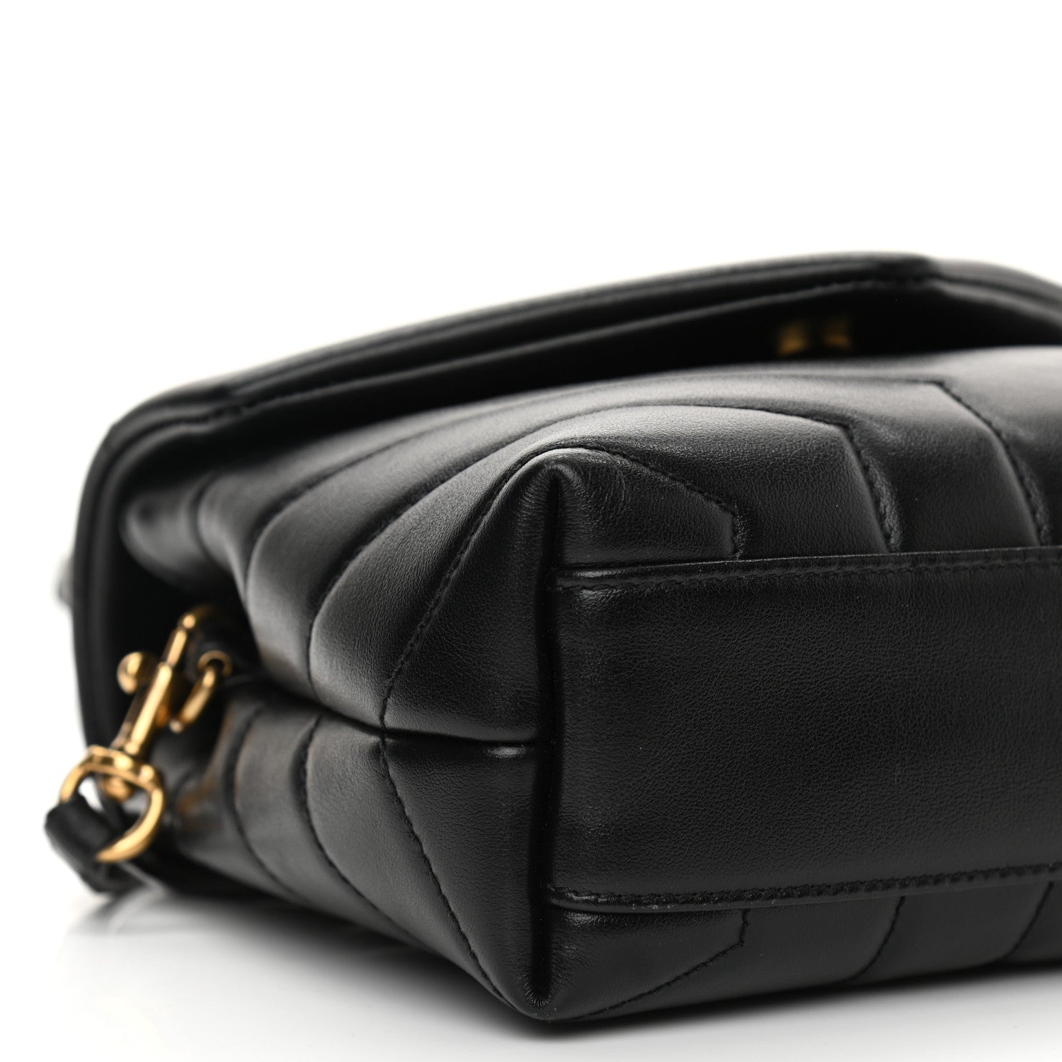Saint Laurent Calfskin Y Quilted Monogram Toy Loulou Crossbody Bag Black 8 of 10