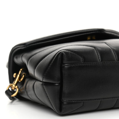 Saint Laurent Calfskin Y Quilted Monogram Toy Loulou Crossbody Bag Black 8 of 10