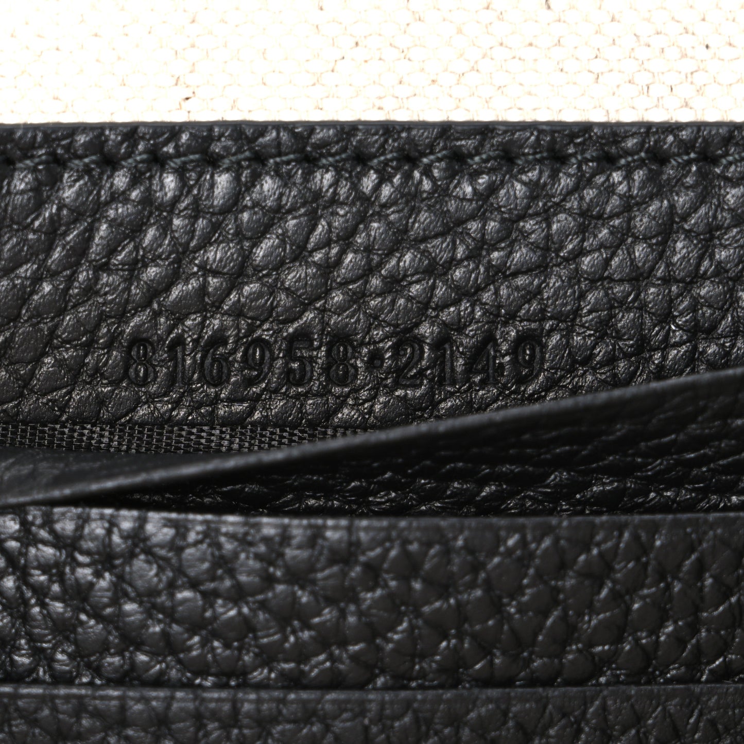 Piuma Calfskin Jumbo GG Embossed Super Mini Messenger Bag Black