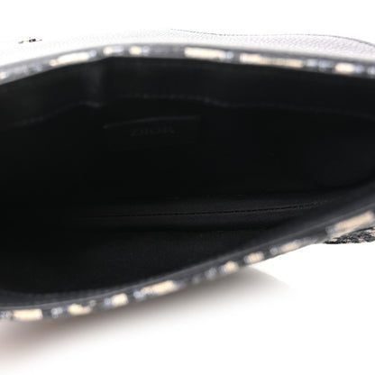 Christian Dior Oblique Saddle Messenger Pouch Beige Black 5 of 10