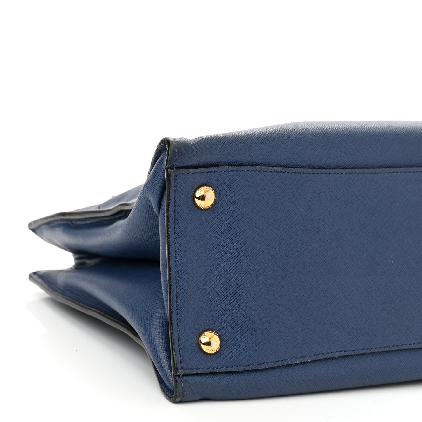 Saffiano Soft Triple Pocket Tote Bluette
