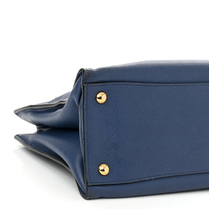 Prada Saffiano Soft Triple Pocket Tote Bluette 8 of 14