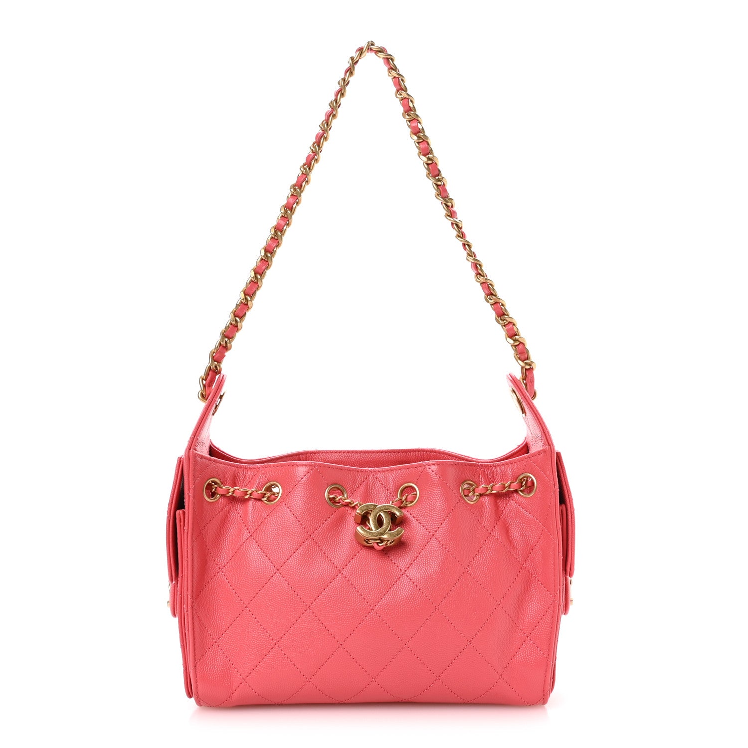 Chanel Caviar Quilted Mini Chanel 25 Handbag Coral 1 of 11