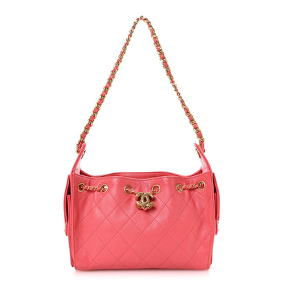 Chanel Caviar Quilted Mini Chanel 25 Handbag Coral 1 of 11