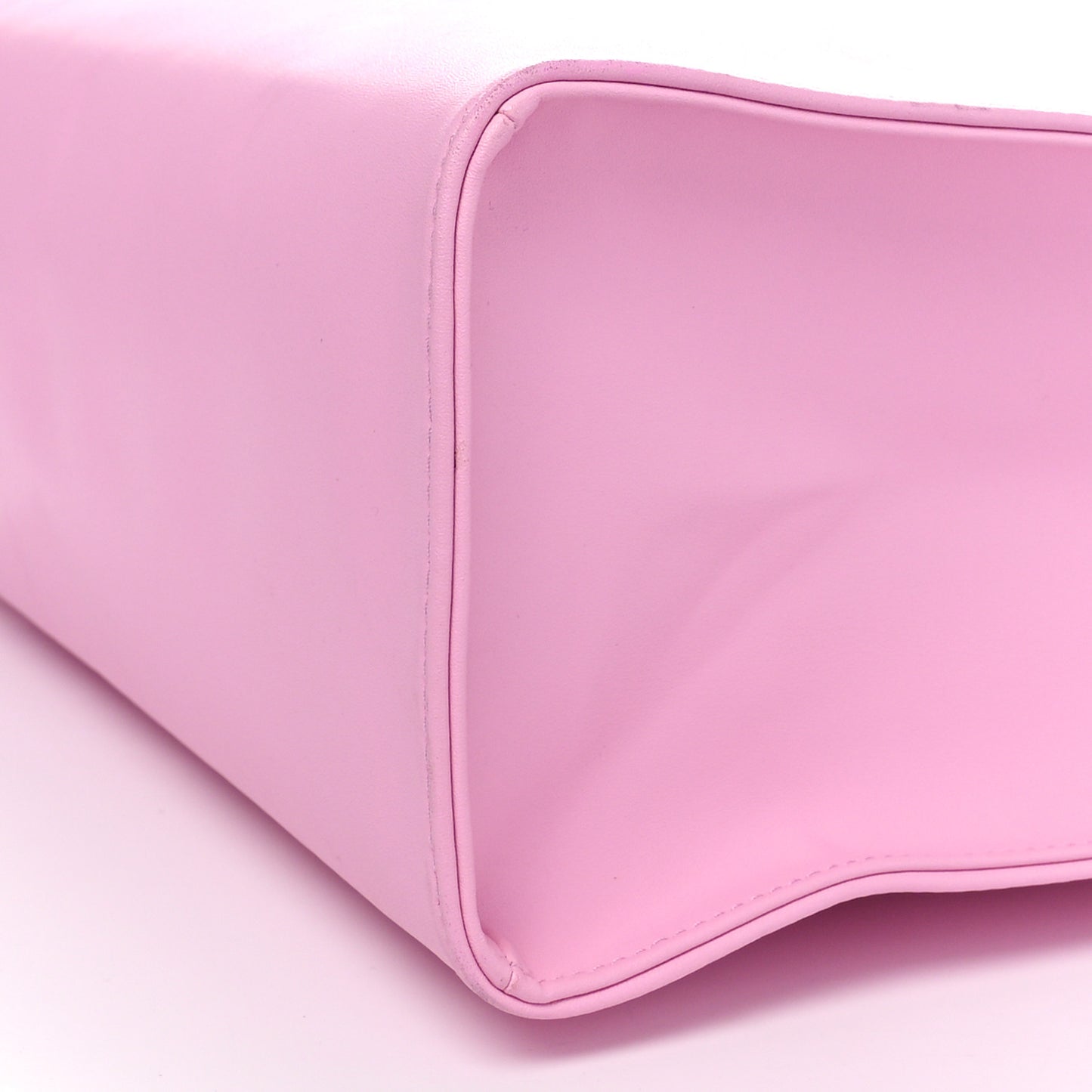 Vegan Leather Medium Shopping Bag Bubblegum