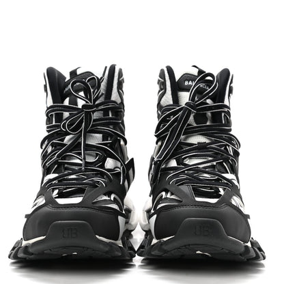 Balenciaga Mesh Nylon Mens Track Hike Sneakers 43 Black White 2 of 9